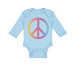 Long Sleeve Bodysuit Baby Peace Sign Funny Humor Style A Boy & Girl Clothes