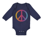 Long Sleeve Bodysuit Baby Peace Sign Funny Humor Style A Boy & Girl Clothes