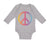 Long Sleeve Bodysuit Baby Peace Sign Funny Humor Style A Boy & Girl Clothes