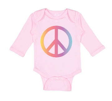 Long Sleeve Bodysuit Baby Peace Sign Funny Humor Style A Boy & Girl Clothes