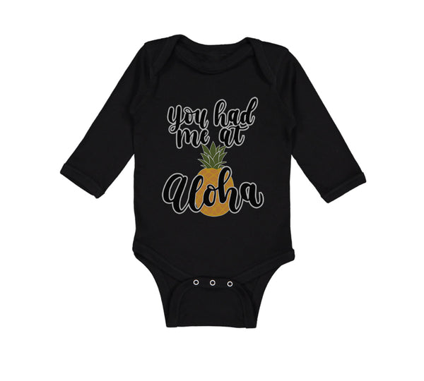 Long Sleeve Bodysuit Baby You Had Me at Aloha Hawaii Boy & Girl Clothes Cotton