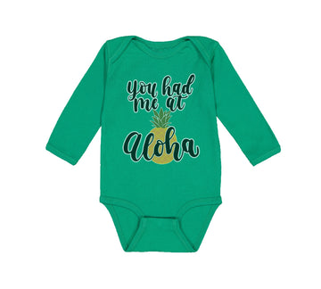 Long Sleeve Bodysuit Baby You Had Me at Aloha Hawaii Boy & Girl Clothes Cotton