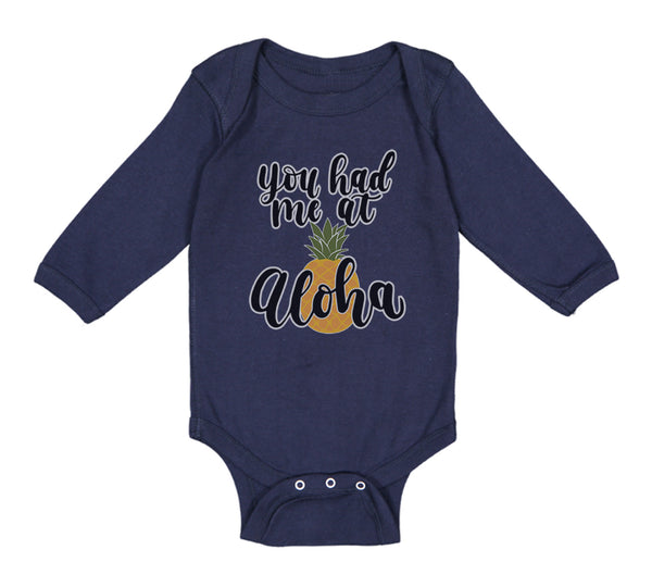 Long Sleeve Bodysuit Baby You Had Me at Aloha Hawaii Boy & Girl Clothes Cotton
