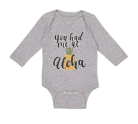 Long Sleeve Bodysuit Baby You Had Me at Aloha Hawaii Boy & Girl Clothes Cotton
