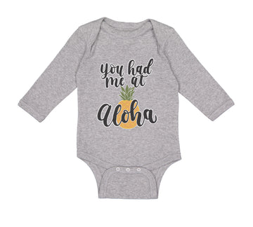 Long Sleeve Bodysuit Baby You Had Me at Aloha Hawaii Boy & Girl Clothes Cotton