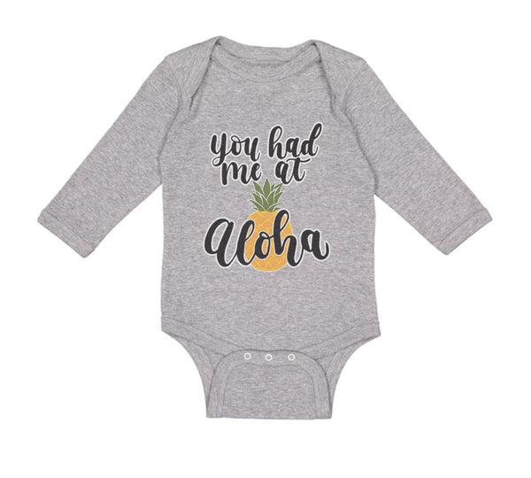 Long Sleeve Bodysuit Baby You Had Me at Aloha Hawaii Boy & Girl Clothes Cotton