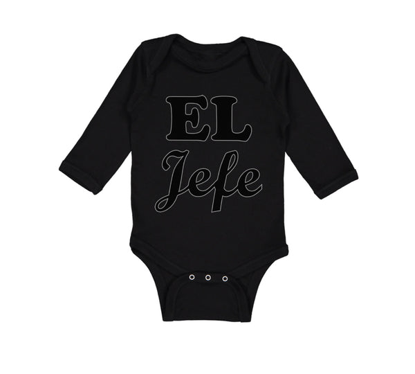 Long Sleeve Bodysuit Baby El Jefe Hispanic Latin Boy & Girl Clothes Cotton - Cute Rascals