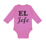 Long Sleeve Bodysuit Baby El Jefe Hispanic Latin Boy & Girl Clothes Cotton - Cute Rascals