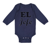 Long Sleeve Bodysuit Baby El Jefe Hispanic Latin Boy & Girl Clothes Cotton - Cute Rascals