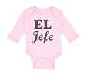 Long Sleeve Bodysuit Baby El Jefe Hispanic Latin Boy & Girl Clothes Cotton