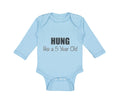 Long Sleeve Bodysuit Baby Hung like A 5 Year Old 5Th Birthday Funny Humor A