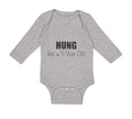 Long Sleeve Bodysuit Baby Hung like A 5 Year Old 5Th Birthday Funny Humor A