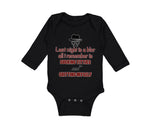 Long Sleeve Bodysuit Baby Night Blur Remember Sucking Titties Funny Cotton
