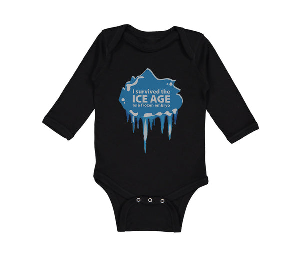 Long Sleeve Bodysuit Baby I Survived The Ice Age Boy & Girl Clothes Cotton