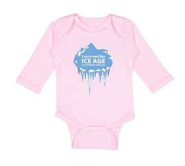 Long Sleeve Bodysuit Baby I Survived The Ice Age Boy & Girl Clothes Cotton