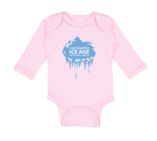 Long Sleeve Bodysuit Baby I Survived The Ice Age Boy & Girl Clothes Cotton
