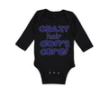 Long Sleeve Bodysuit Baby Crazy Hair Don'T Care Funny Humor Boy & Girl Clothes