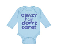Long Sleeve Bodysuit Baby Crazy Hair Don'T Care Funny Humor Boy & Girl Clothes - Cute Rascals