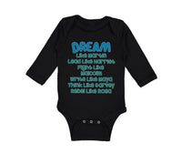 Long Sleeve Bodysuit Baby Dream like Martin Lead Harriet Fight Malcom Cotton - Cute Rascals