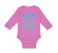 Long Sleeve Bodysuit Baby Dream like Martin Lead Harriet Fight Malcom Cotton