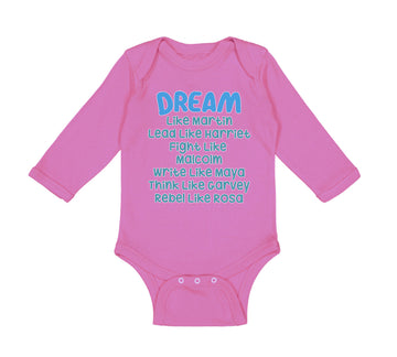 Long Sleeve Bodysuit Baby Dream like Martin Lead Harriet Fight Malcom Cotton