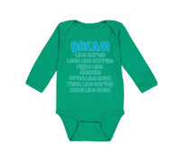 Long Sleeve Bodysuit Baby Dream like Martin Lead Harriet Fight Malcom Cotton - Cute Rascals