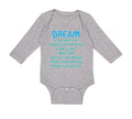 Long Sleeve Bodysuit Baby Dream like Martin Lead Harriet Fight Malcom Cotton