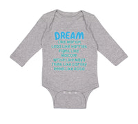 Long Sleeve Bodysuit Baby Dream like Martin Lead Harriet Fight Malcom Cotton - Cute Rascals