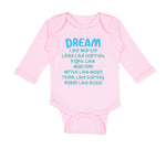 Long Sleeve Bodysuit Baby Dream like Martin Lead Harriet Fight Malcom Cotton - Cute Rascals