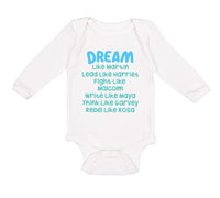 Long Sleeve Bodysuit Baby Dream like Martin Lead Harriet Fight Malcom Cotton - Cute Rascals