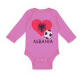 Long Sleeve Bodysuit Baby Albanian Soccer Albania Football Football Cotton