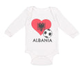 Long Sleeve Bodysuit Baby Albanian Soccer Albania Football Football Cotton