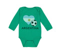 Long Sleeve Bodysuit Baby Argentinian Soccer Argentina Football Cotton