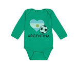 Long Sleeve Bodysuit Baby Argentinian Soccer Argentina Football Cotton - Cute Rascals