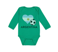 Long Sleeve Bodysuit Baby Argentinian Soccer Argentina Football Cotton - Cute Rascals