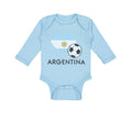 Long Sleeve Bodysuit Baby Argentinian Soccer Argentina Football Cotton