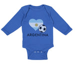 Long Sleeve Bodysuit Baby Argentinian Soccer Argentina Football Cotton - Cute Rascals
