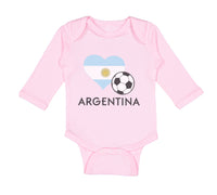 Long Sleeve Bodysuit Baby Argentinian Soccer Argentina Football Cotton - Cute Rascals