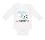 Long Sleeve Bodysuit Baby Argentinian Soccer Argentina Football Cotton - Cute Rascals