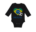 Long Sleeve Bodysuit Baby Brazilian Soccer Brazil Football Football Cotton