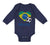 Long Sleeve Bodysuit Baby Brazilian Soccer Brazil Football Football Cotton - Cute Rascals
