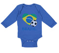 Long Sleeve Bodysuit Baby Brazilian Soccer Brazil Football Football Cotton
