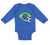 Long Sleeve Bodysuit Baby Brazilian Soccer Brazil Football Football Cotton - Cute Rascals