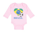 Long Sleeve Bodysuit Baby Brazilian Soccer Brazil Football Football Cotton