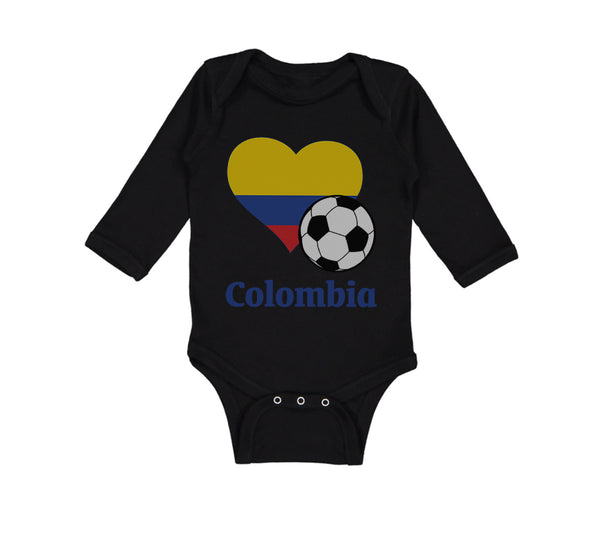 Long Sleeve Bodysuit Baby Colombian Soccer Colombia Football Boy & Girl Clothes - Cute Rascals