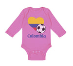 Long Sleeve Bodysuit Baby Colombian Soccer Colombia Football Boy & Girl Clothes - Cute Rascals