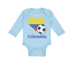 Long Sleeve Bodysuit Baby Colombian Soccer Colombia Football Boy & Girl Clothes - Cute Rascals