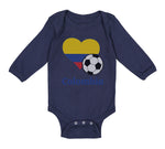 Long Sleeve Bodysuit Baby Colombian Soccer Colombia Football Boy & Girl Clothes - Cute Rascals