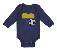 Long Sleeve Bodysuit Baby Colombian Soccer Colombia Football Boy & Girl Clothes - Cute Rascals