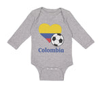 Long Sleeve Bodysuit Baby Colombian Soccer Colombia Football Boy & Girl Clothes - Cute Rascals